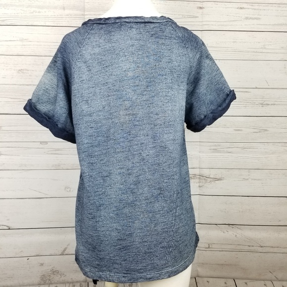 Life In Progress Acid Wash Denim Style Tee - Picture 2 of 8